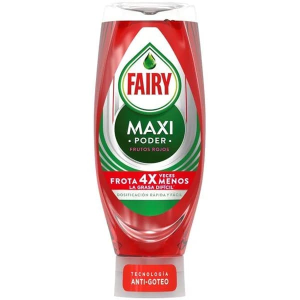 Lavavajillas a mano frutos rojos FAIRY, botella 640 ml - 0.64 l - Imagen del producto en Findit