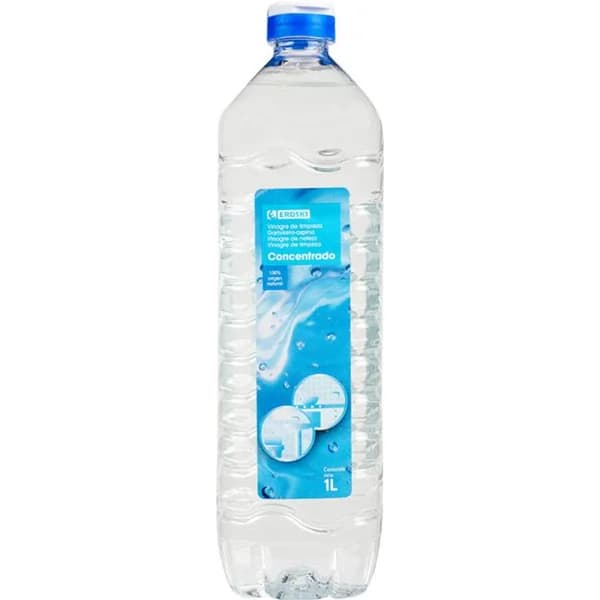 Vinagre de limpieza concentrado EROSKI, botella 1 litro - 1 l - Imagen del producto en Findit