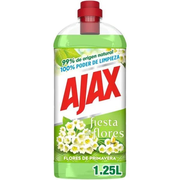 Limpiador primavera fiesta de flores AJAX, botella 1,25 litros - 1.25 l - Imagen del producto en Findit