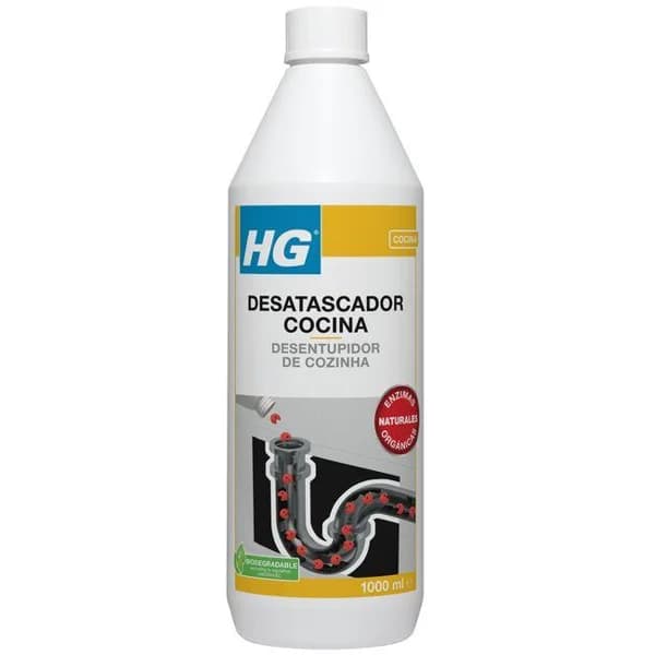 Desatascador de cocina líquido HG, botella 1 litro - 1 l - Imagen del producto en Findit
