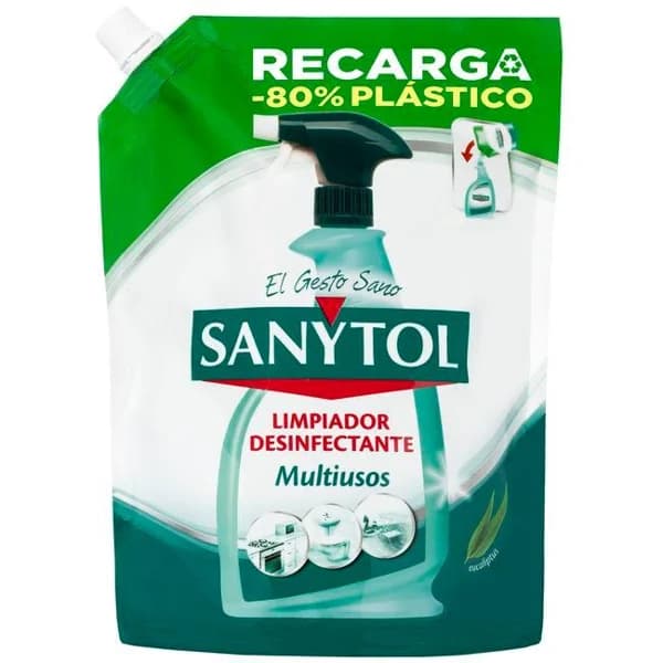 Limpiador desinfectante eucalipto SANYTOL, recambio 750 ml - 0.75 l - Imagen del producto en Findit