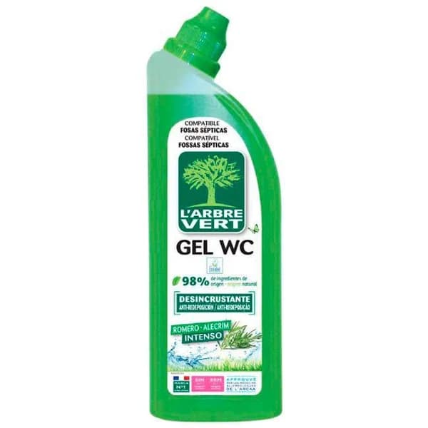 Gel wc perfume romero L'ARBRE VERT, botella 750 ml - 1 ud - Imagen del producto en Findit