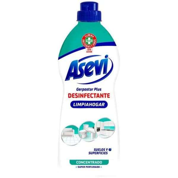 Limpiador desinfectante superficies ASEVI, botella 1,1 litros - 1.1 l - Imagen del producto en Findit