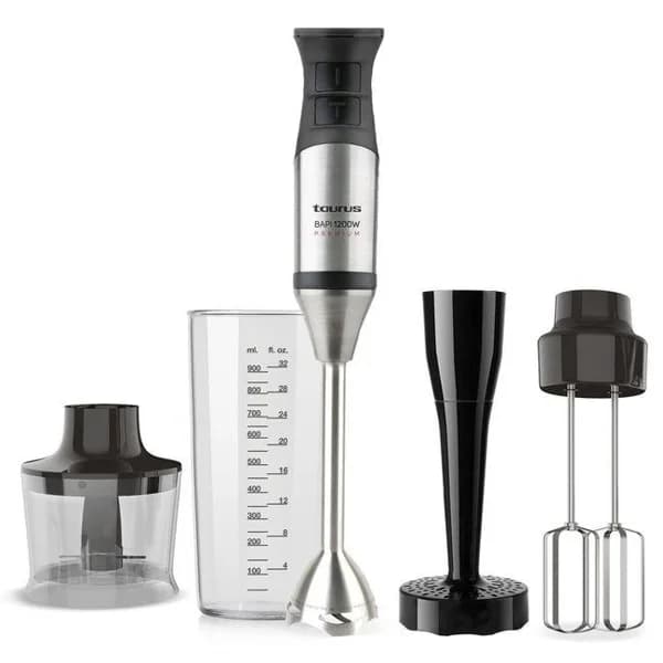Batidora mano con accesorios, 1200W, Bapi 1200 premium fullset TAURUS - 1 ud - Imagen del producto en Findit