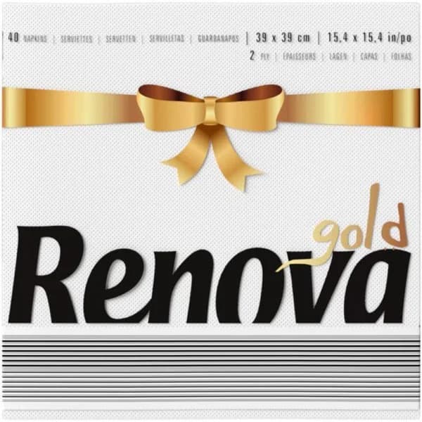 Servilleta blanca 2 capas RENOVA, paquete 40 uds. - 1 ud - Imagen del producto en Findit