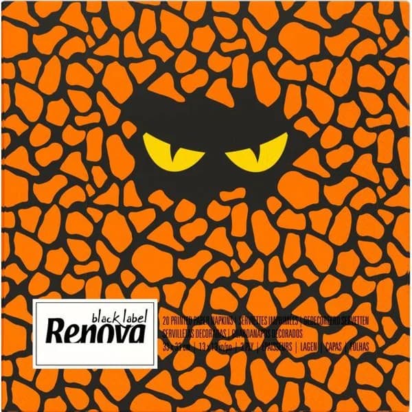 Servilleta Halloween Black RENOVA, caja 20 uds - 20 ud - Imagen del producto en Findit