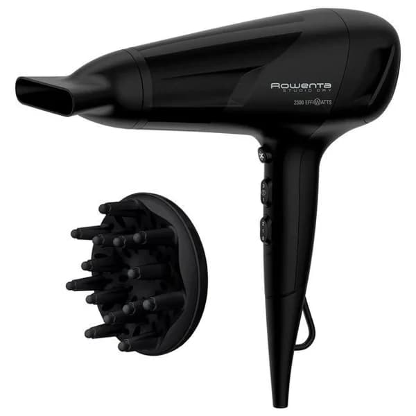 Secador de pelo negro, 2300 W, Studio Dry CV5843 ROWENTA - 5843 ud - Imagen del producto en Findit