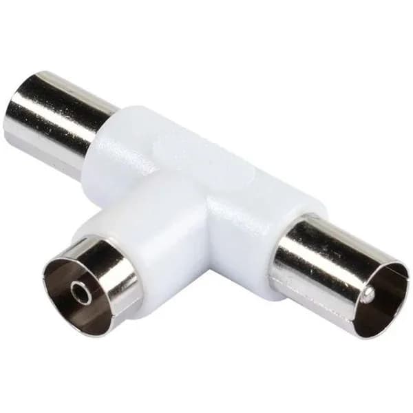 Adaptador de antena coaxial con doble via, 48017 VIVANCO - 1 ud - Imagen del producto en Findit