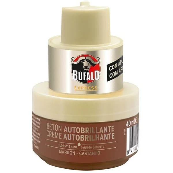 Crema marrón para calzado BÚFALO, tarro aplicador 1 ud. - 1 ud - Imagen del producto en Findit