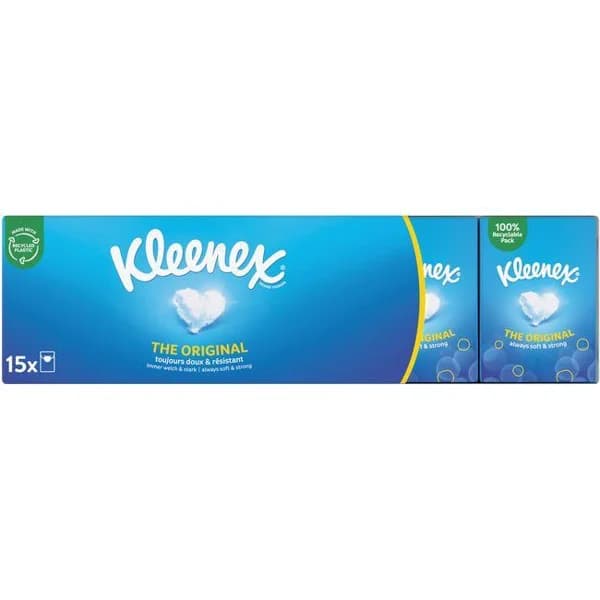 Pañuelo original KLEENEX, paquete 15 uds - 15 ud - Imagen del producto en Findit