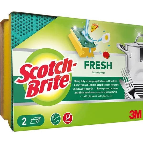 Estropajos fresh classic verde SCOTCH-BRITE, pack 2 uds - 2 ud - Imagen del producto en Findit