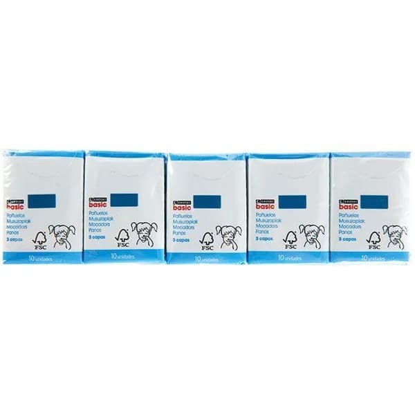 Pañuelo de papel EROSKI basic, paquete 15 uds. - 15 ud - Imagen del producto en Findit