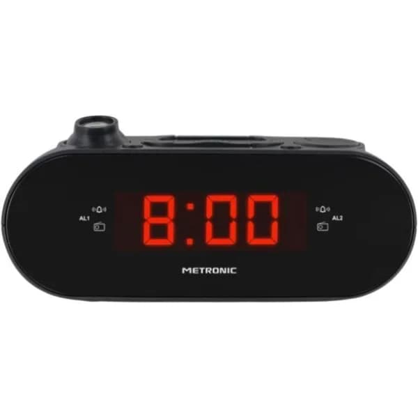 Radio despertador con proyección hora negro 477039 METRONIC - 47703 ud - Imagen del producto en Findit