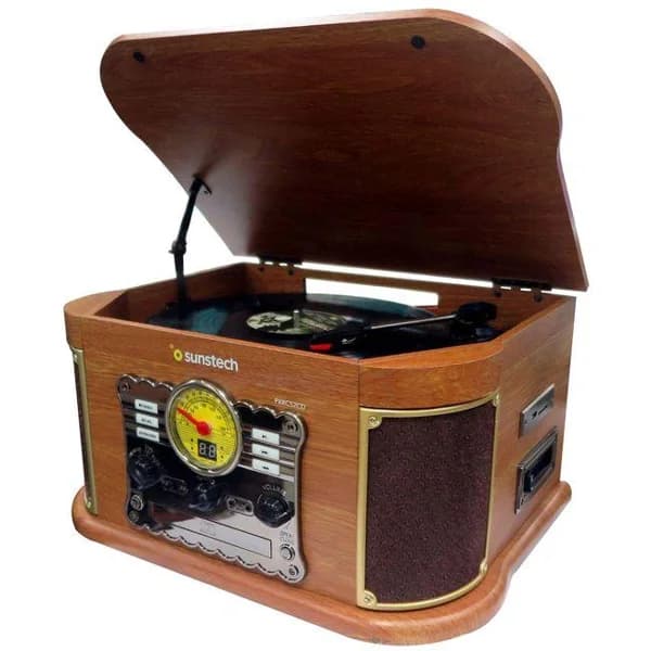 Tocadiscos de madera, Bluetooth, PXRC52CDWD SUNSTECH - 1 ud - Imagen del producto en Findit