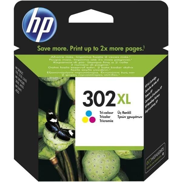 Cartucho de tinta original tricolor, F6U67AE, 302 XL HP, 1 ud - 1 ud - Imagen del producto en Findit