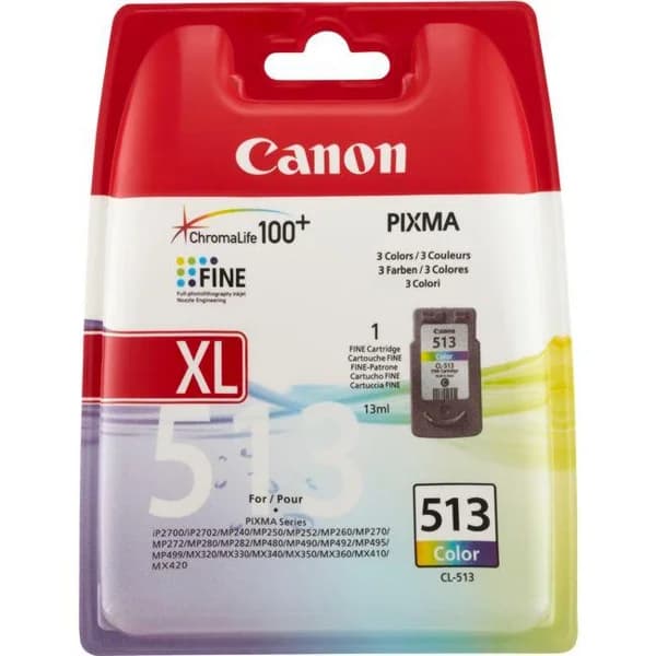 Cartucho de tinta original tricolor, CL-513 XL CANON, 1 ud - 1 ud - Imagen del producto en Findit