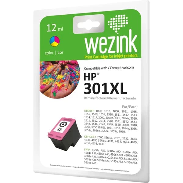 Cartucho de tinta tricolor compatible con HP 301XL WEZINK, 1 ud - 1 ud - Imagen del producto en Findit