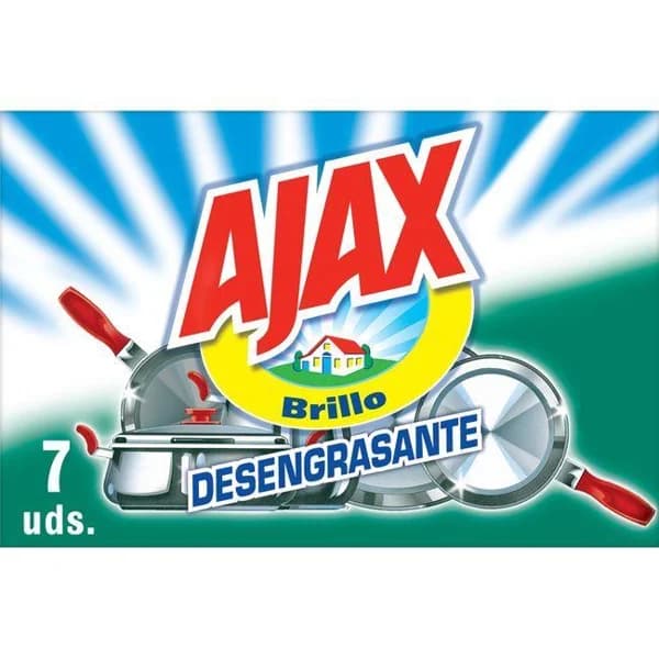 Estropajo jabonoso AJAX, caja 7 unid. - 1 ud - Imagen del producto en Findit