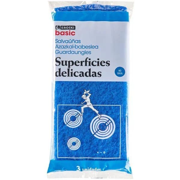 Salvauñas fibra azul EROSKI, pack 3 uds - 3 ud - Imagen del producto en Findit