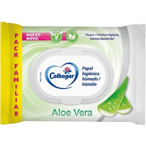 Papel higiénico húmedo aloe COLHOGAR, paquete 80 uds - 80 ud - Imagen del producto en Findit