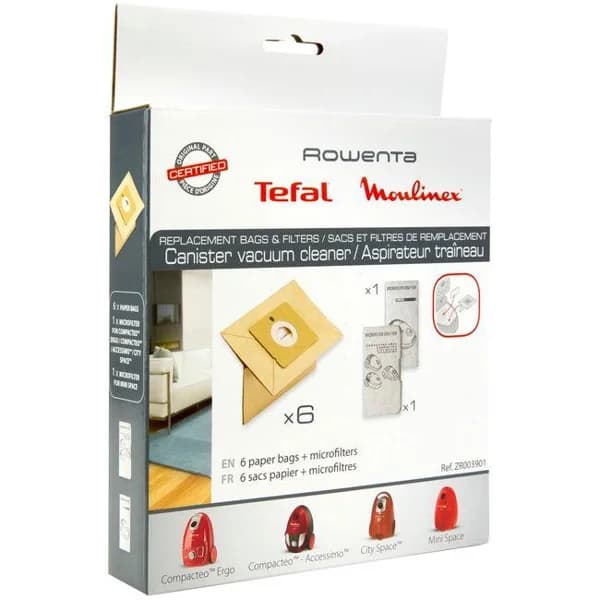 Bolsa de aspiración ZR0039 Compacteo ROWENTA, pack 6 uds - 1 ud - Imagen del producto en Findit