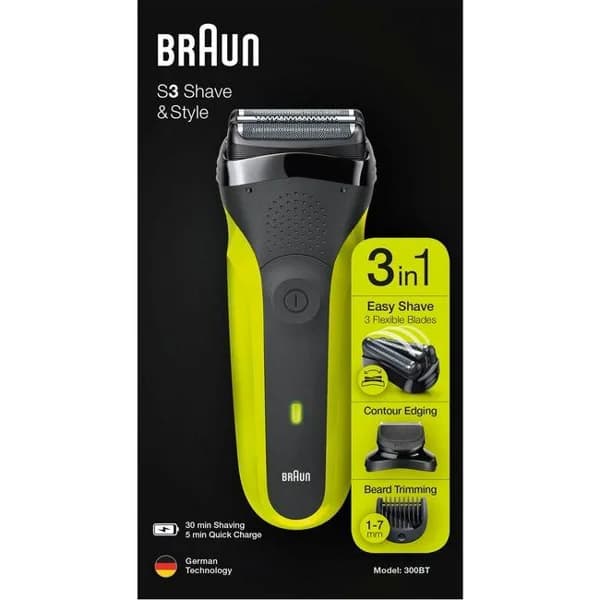 Afeitadora 300BT Series 3 Shave & Style 3 En 1 BRAUN - 1 ud - Imagen del producto en Findit