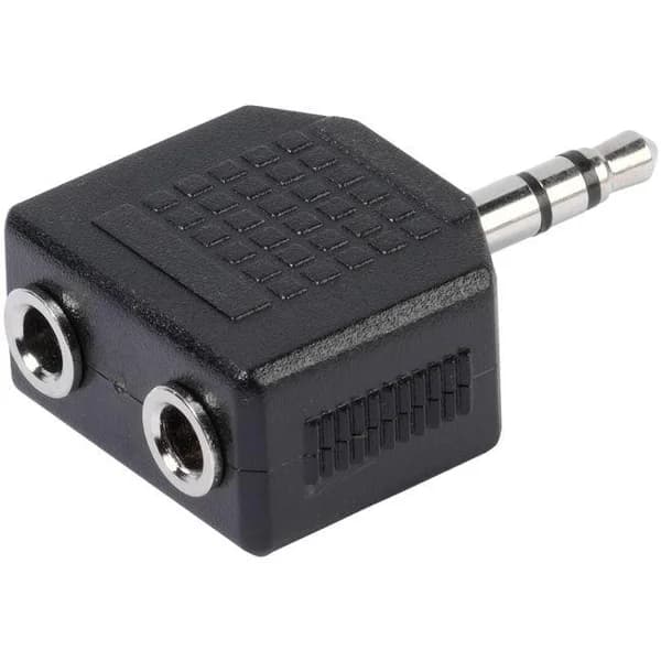 Adaptador Jack 3,5 mm macho a 2 Jack 3,5 mm hembra 46064 VIVANCO - 1 ud - Imagen del producto en Findit