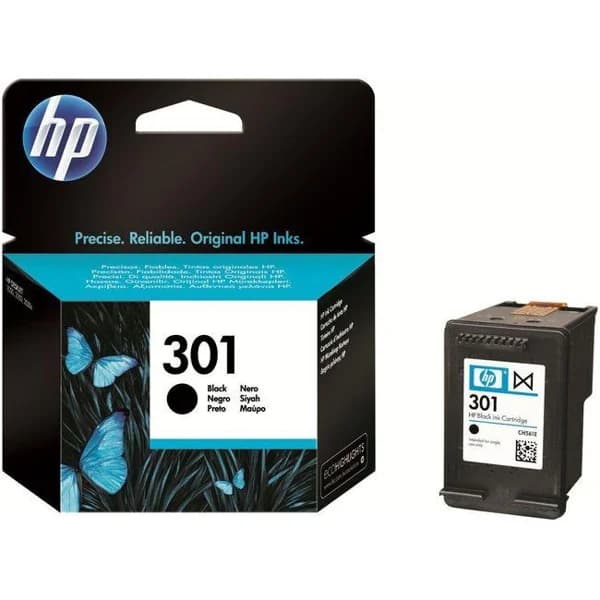 Cartucho de tinta original negro, CH561EE, 301 HP, 1 ud - 1 ud - Imagen del producto en Findit