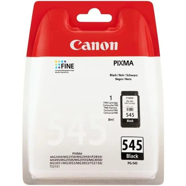 Cartucho de tinta original negro, PG-545 CANON, 1 ud - 1 ud - Imagen del producto en Findit