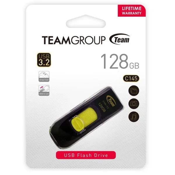 Pendrive yellow USB 3.2 de 128 GB, C145 TEAM GROUP - 1 ud - Imagen del producto en Findit