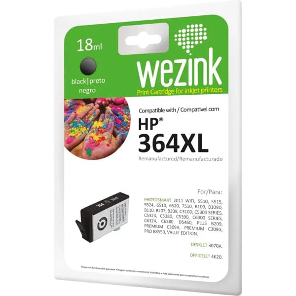 Cartucho de tinta negro compatible con HP 364XL WEZINK, 1 ud - 1 ud - Imagen del producto en Findit