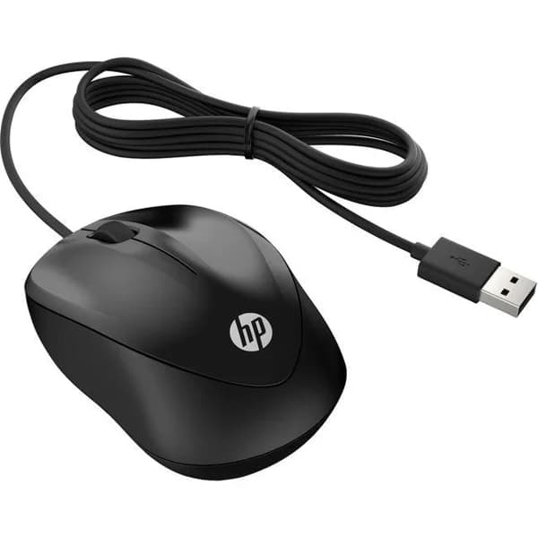 Ratón óptico con cable negro, 4QM14AA 1000 HP - 1 ud - Imagen del producto en Findit