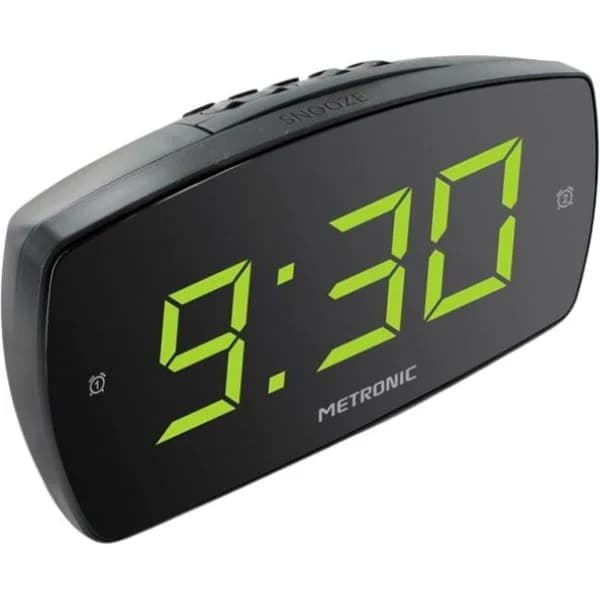 Reloj despertador digital negro doble alarma 477006 XL2 METRONIC - 2 ud - Imagen del producto en Findit