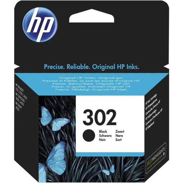 Cartucho de tinta original negro, F6U66AE, 302 HP, 1 ud - 1 ud - Imagen del producto en Findit