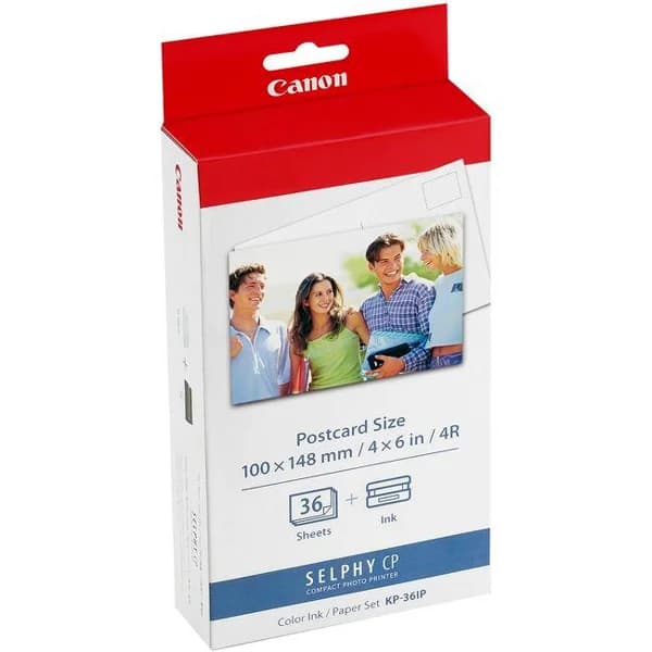 Papel foto 100x148 mm y tinta, Selphy KP36IP CANON, 36 hojas - 1 ud - Imagen del producto en Findit