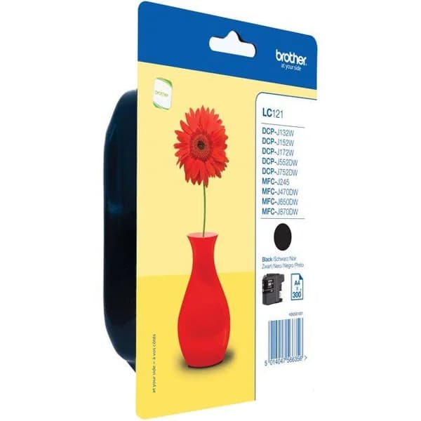 Cartucho de tinta original negro, LC-121BKBP BROTHER, 1 ud - 1 ud - Imagen del producto en Findit