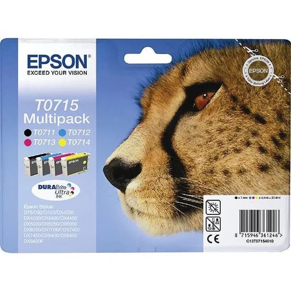 Pack de cartuchos de tinta original, 4 colores T0715 EPSON, 1 ud - 1 ud - Imagen del producto en Findit