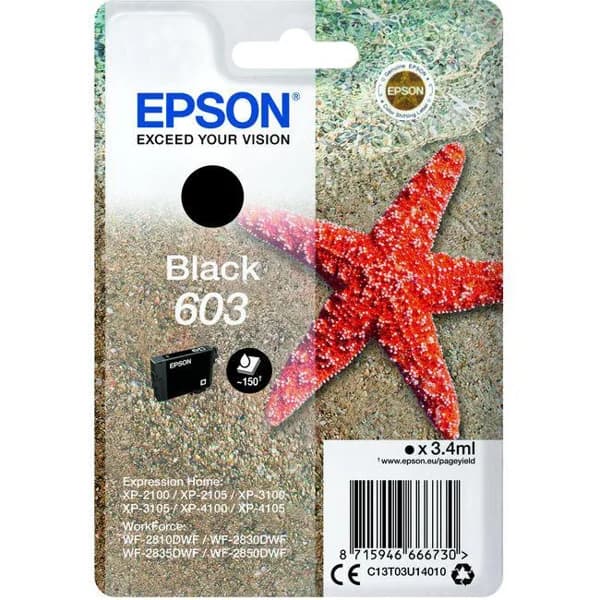 Cartucho de tinta original negro 603 EPSON, 1 ud - 1 ud - Imagen del producto en Findit
