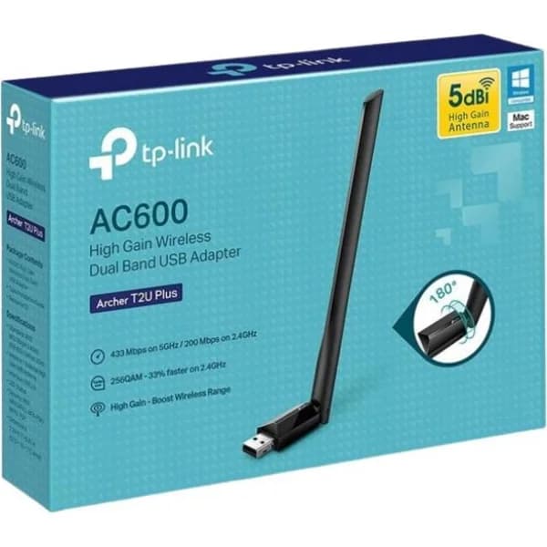 Adaptador WiFi USB TP-Link Archer T2U Plus TP-LINK - 1 ud - Imagen del producto en Findit