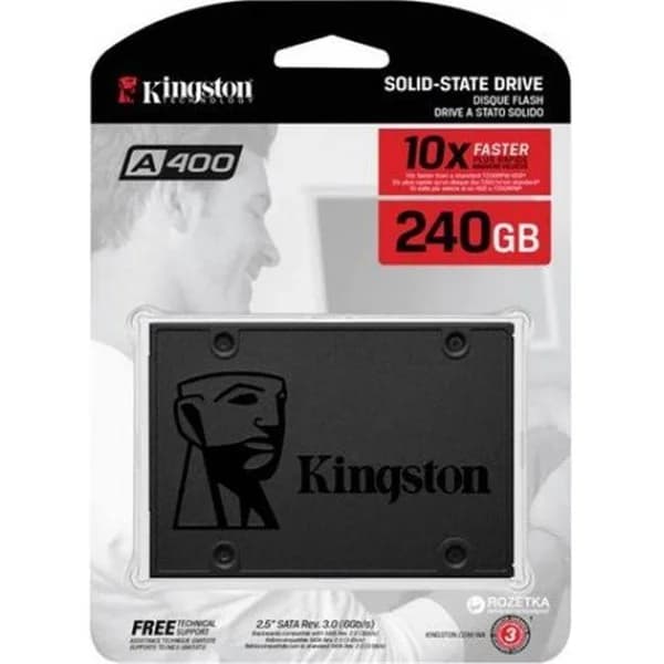 Disco duro sólido interno de 2,5", 240 GB, A400 KINGSTON - 1 ud - Imagen del producto en Findit
