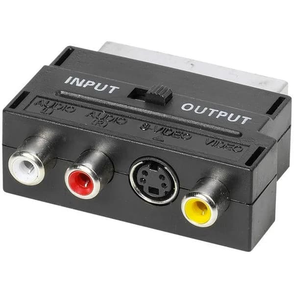 Adaptador de Euroconector a 3 RCA +S-VHS In Out 47048 VIVANCO - 1 ud - Imagen del producto en Findit