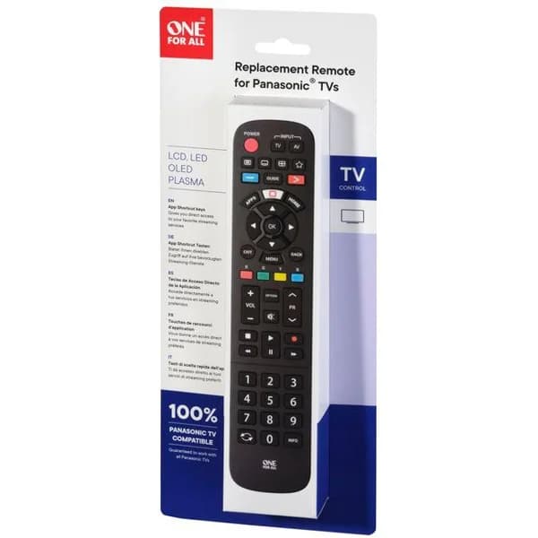 Mando a distancia universal para TV Panasonic URC4914 ONE FOR ALL - 1 ud - Imagen del producto en Findit