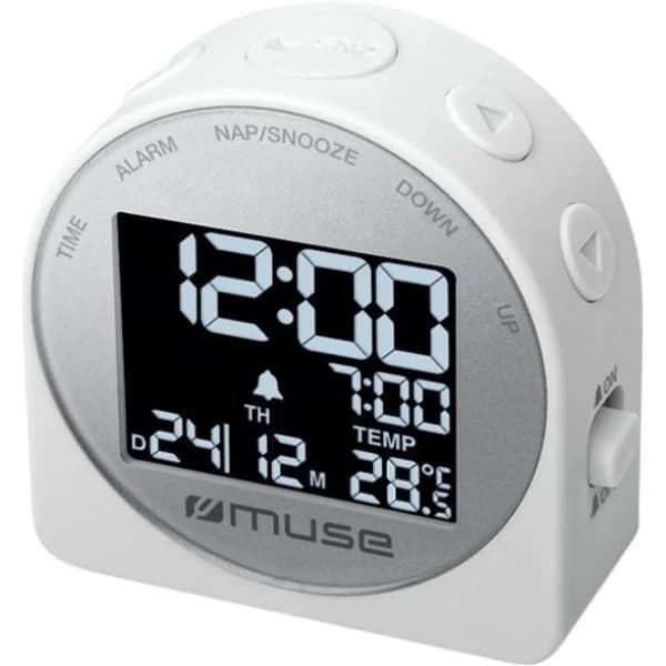 Reloj despertador digital blanco M-09C MUSE - 1 ud - Imagen del producto en Findit