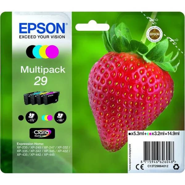Pack de cartuchos de tinta original, 4 colores T2986 EPSON, 1 ud - 1 ud - Imagen del producto en Findit