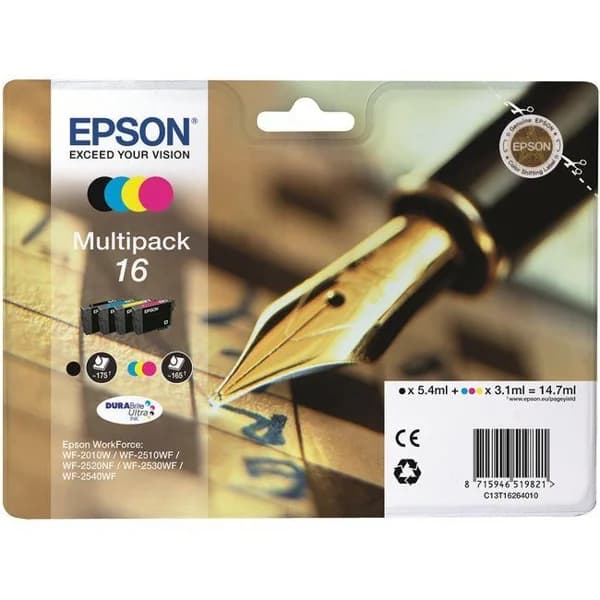 Pack de cartuchos de tinta original, 4 colores T1626 EPSON, 1 ud - 1 ud - Imagen del producto en Findit