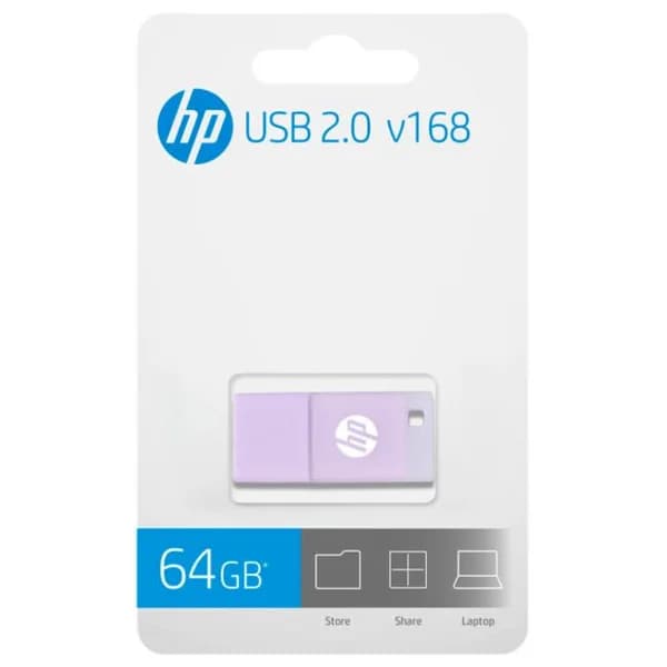 Memoria usb 2.0, v168 lila, 64gb, HP - 1 ud - Imagen del producto en Findit