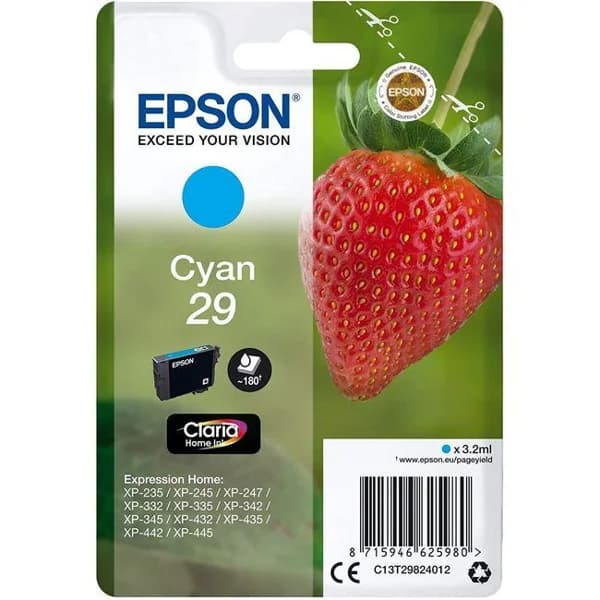 Cartucho de tinta original cyan T2982 EPSON, 1 ud - 1 ud - Imagen del producto en Findit