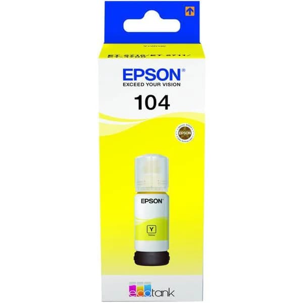 Cartucho de tinta original amarillo, Ecotank 104 EPSON, 1 ud - 1 ud - Imagen del producto en Findit