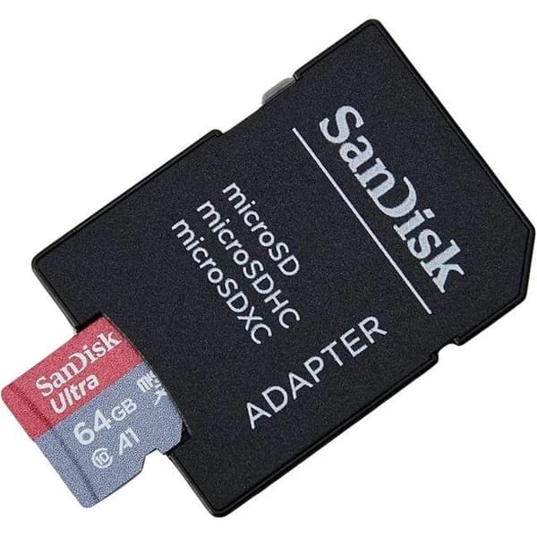 Tarjeta microSDXC con adaptador, 64 GB Class 10, Ultra SANDISK - 1 ud - Imagen del producto en Findit