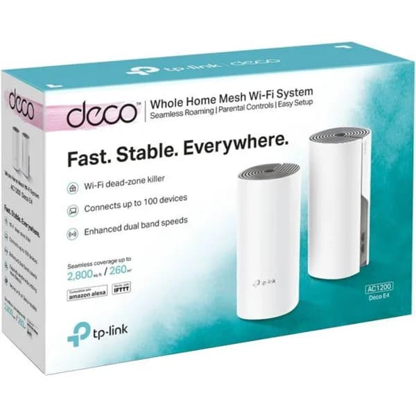 Sistema Wifi AC1200 Mesh Deco E4 TP-LINK, 2 nodos - 1 ud - Imagen del producto en Findit